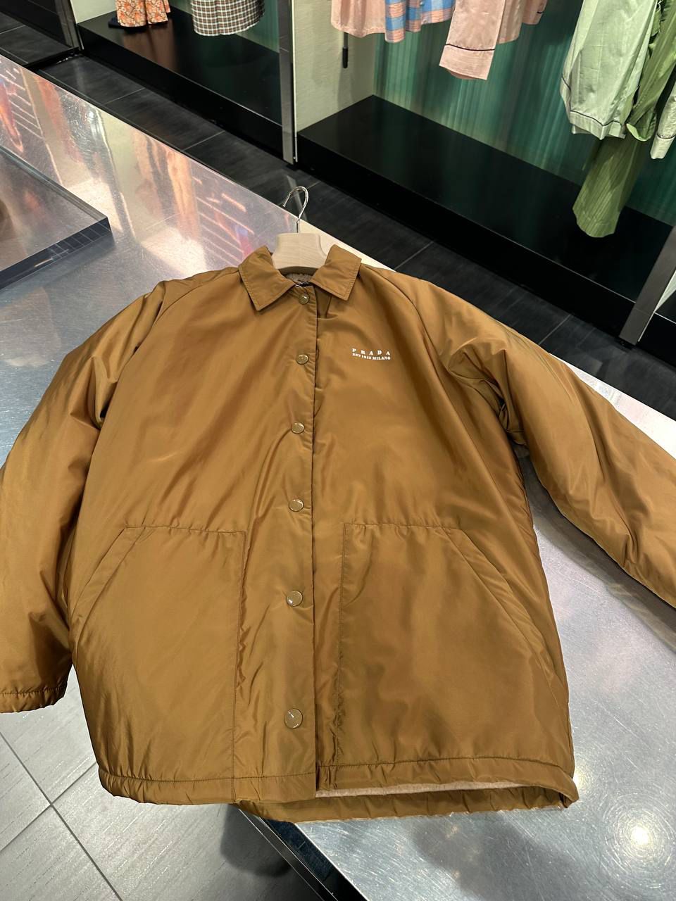 Re-Nylon and shearling jacket