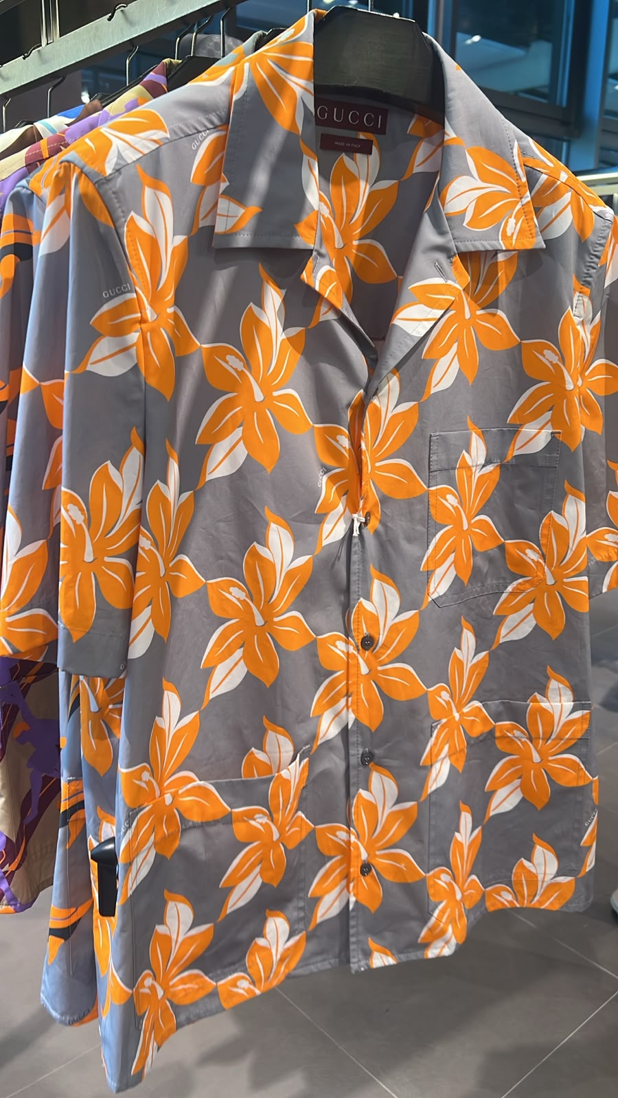 Hibiscus Print Bowling Shirt