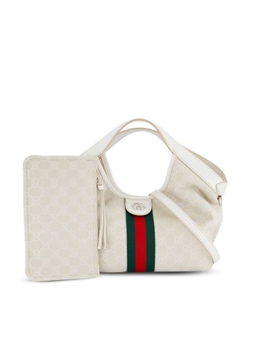 Borsa shopping Giglio piccola in tessuto GG
