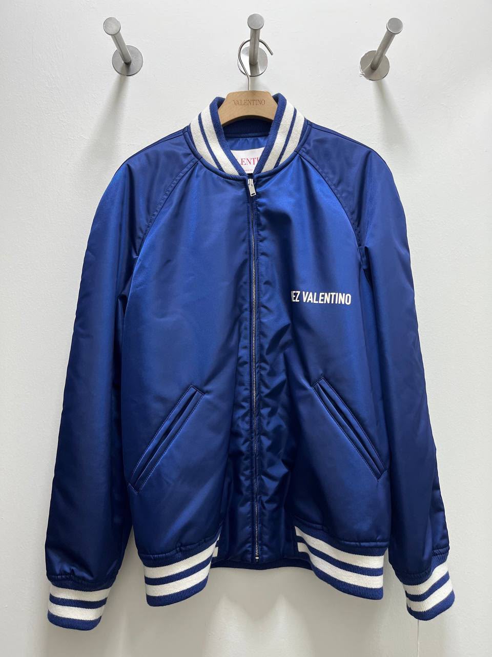 Logo-Embroidered Satin Bomber Jacket