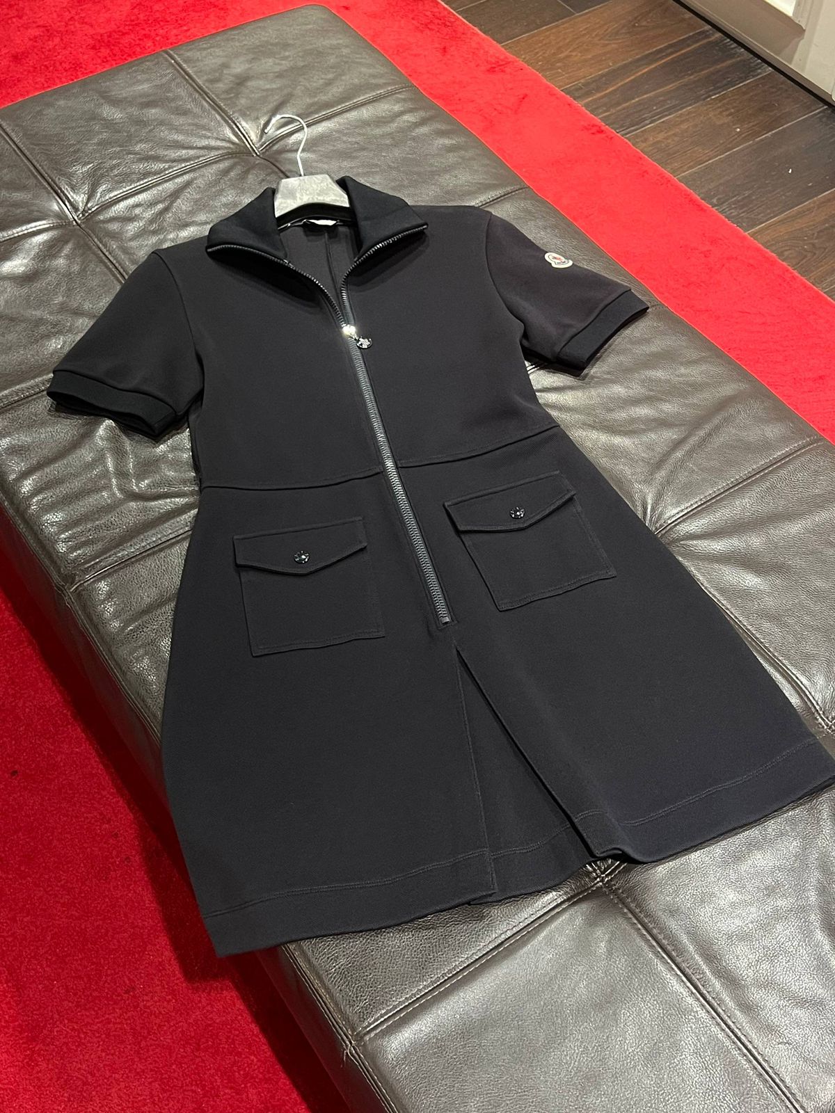 Moncler Zip-Front Polo Dress
