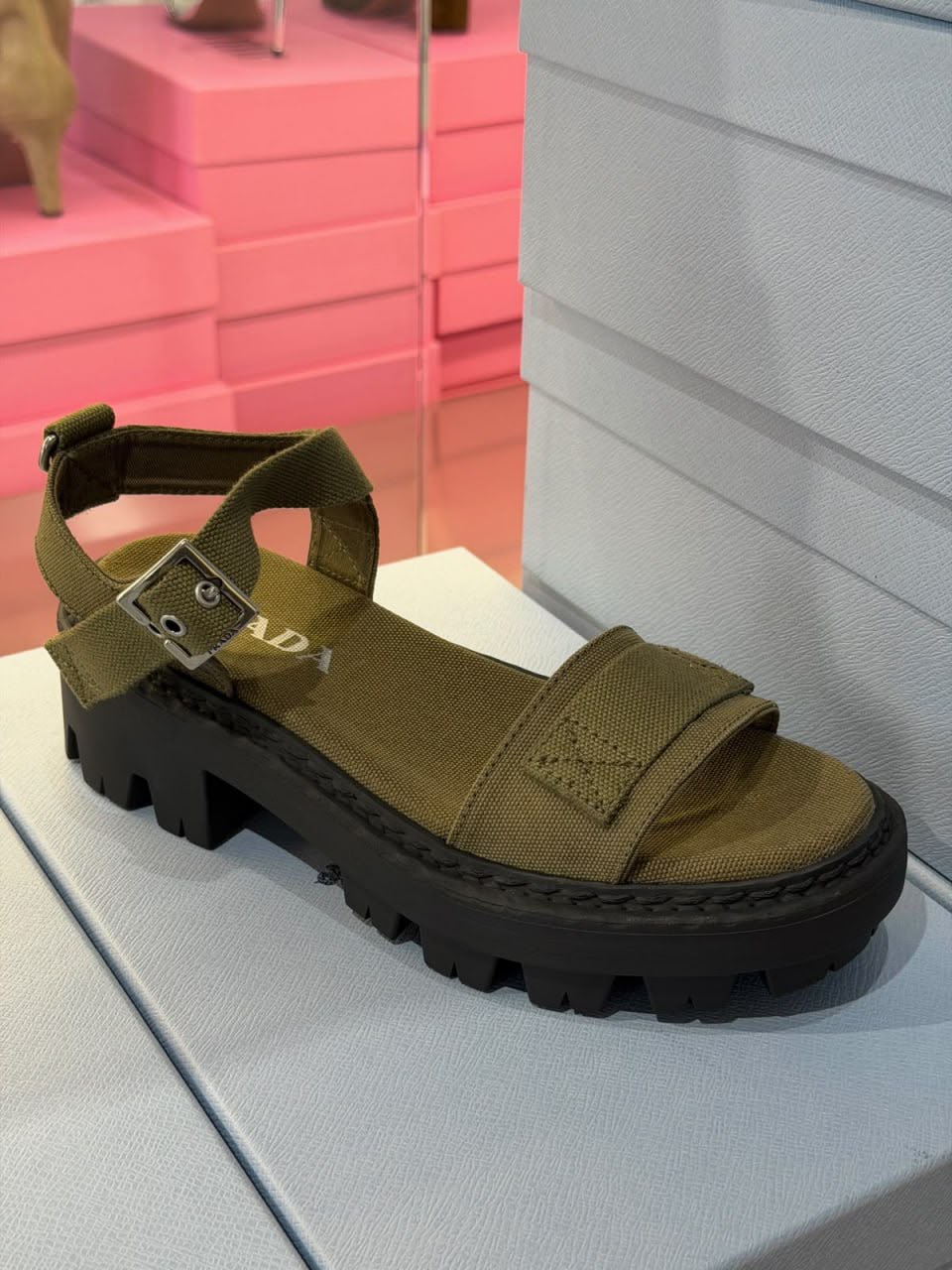 Canvas Lug-Sole Sandals