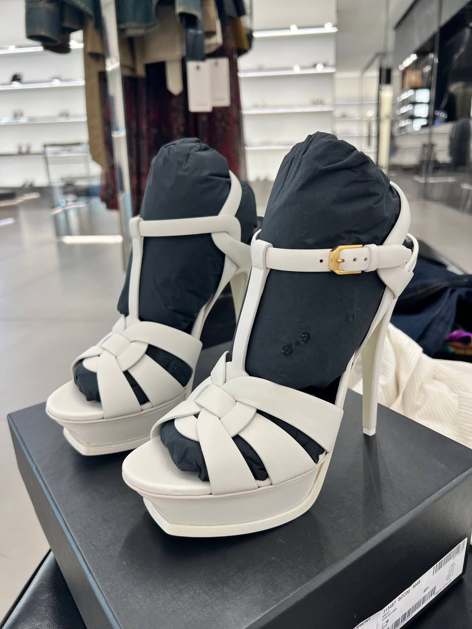 Tribute Platform Sandals in Smooth Leather