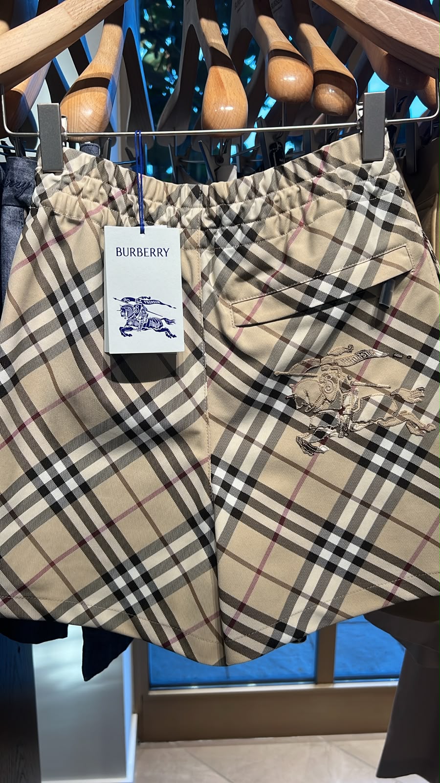 Vintage Check Drawstring Shorts