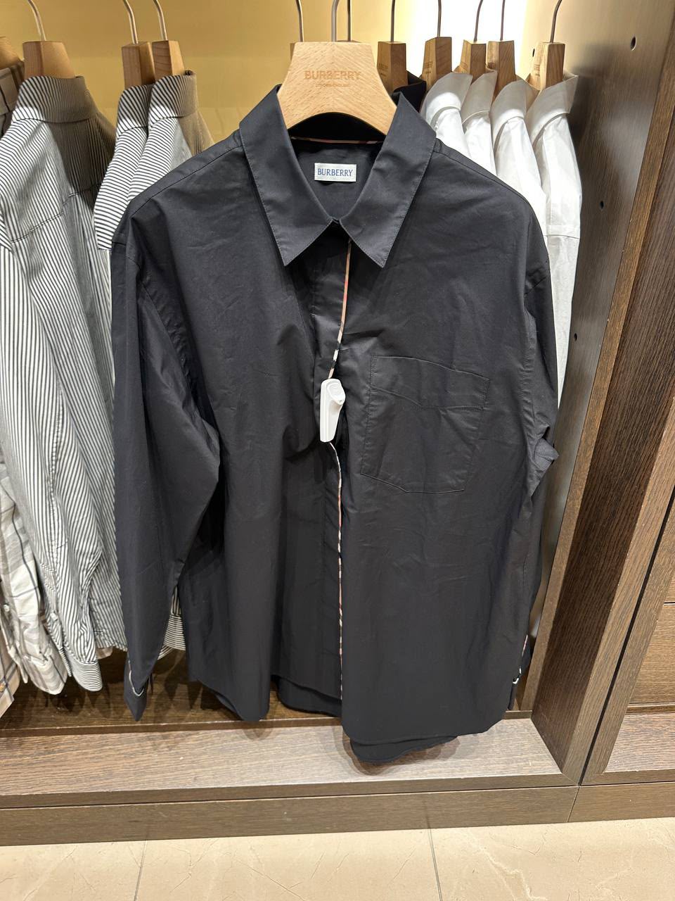 Check Detail Cotton Poplin Shirt