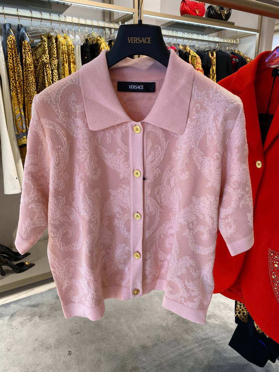 Barocco Jacquard Knit Cardigan