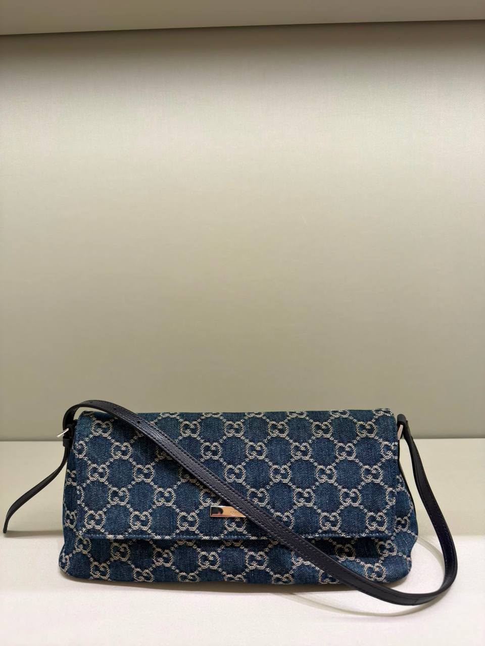 GG Denim Shoulder Bag