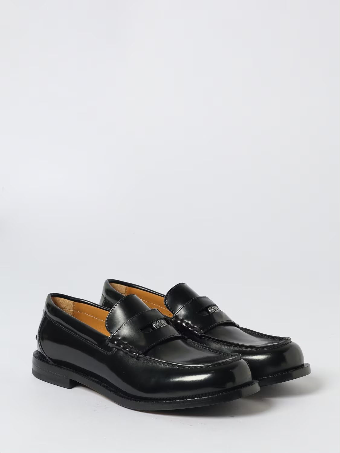 Leather Loafer with Double G