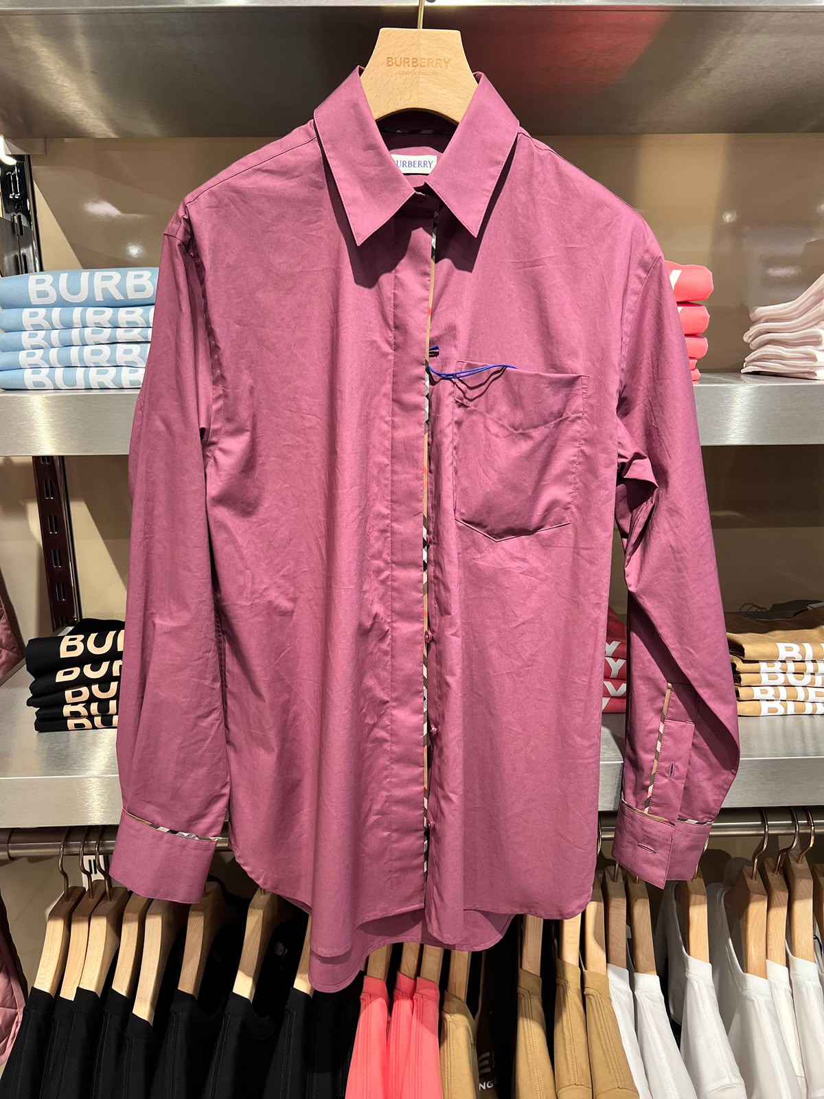 Vintage Check Detail Cotton Shirt