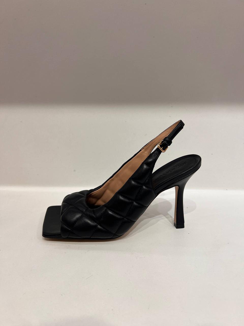 Stretch Quilted Slingback Pumps