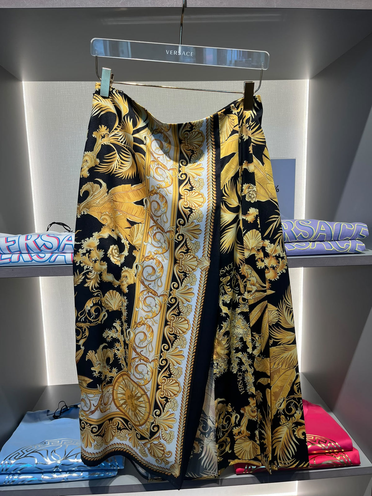 Barocco Print Wrap Skirt