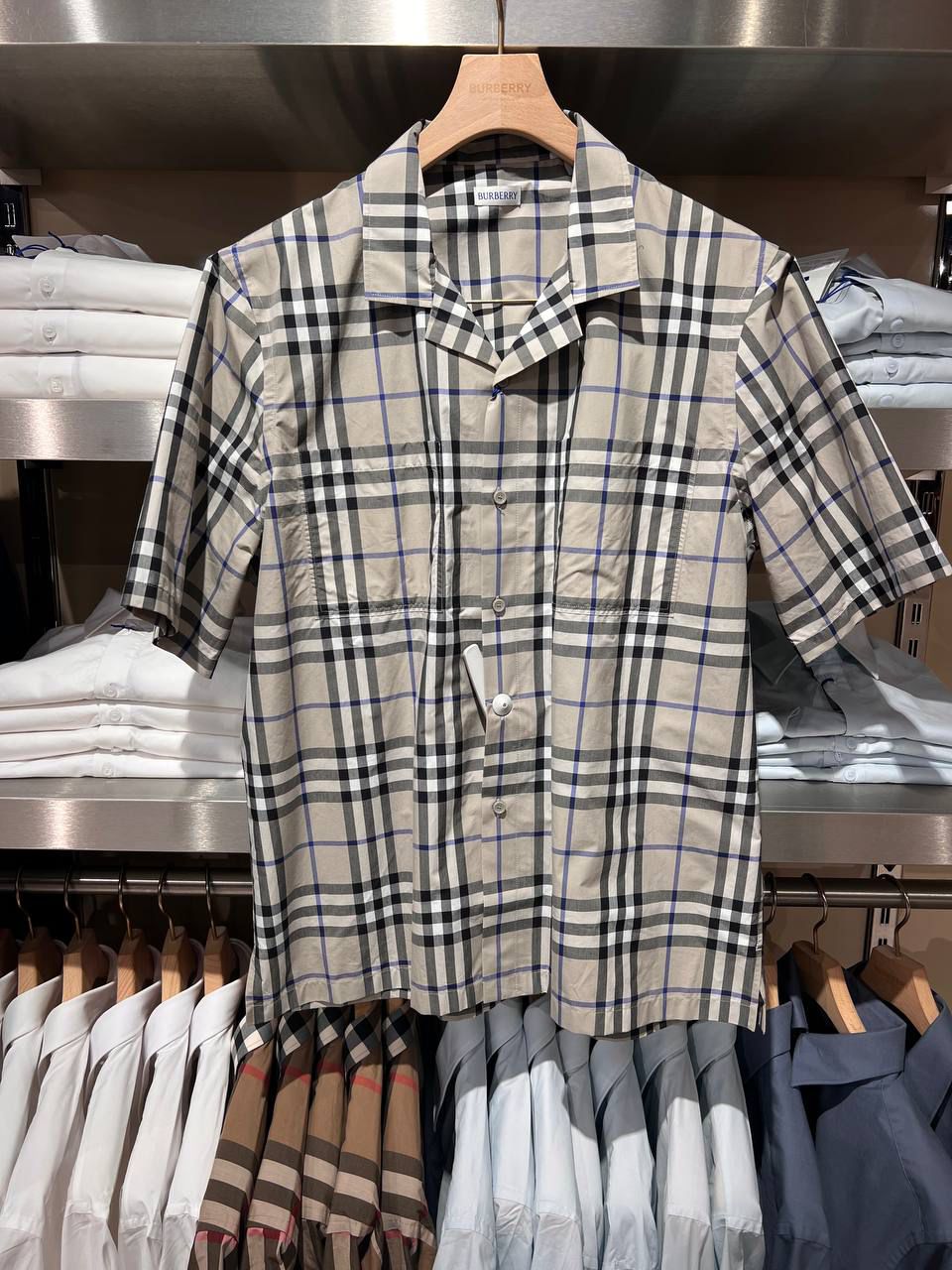 Check Cotton Short-sleeve Shirt