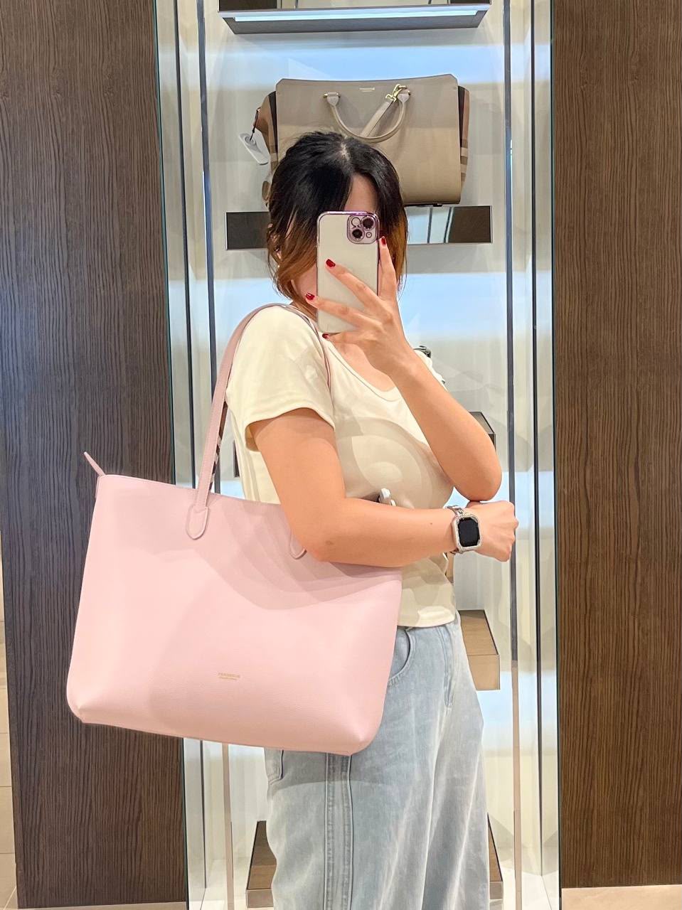 Grainy Leather Tote Bag