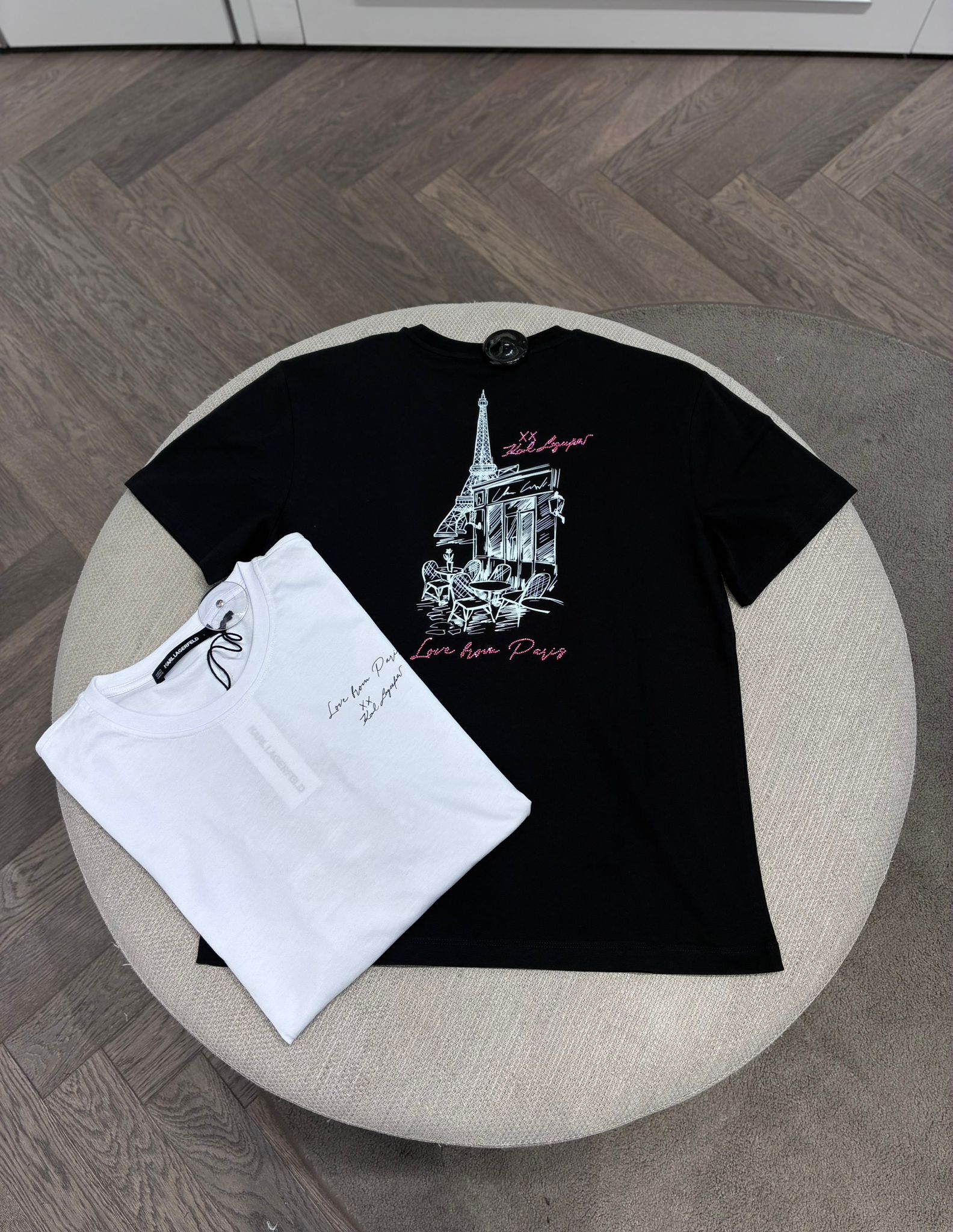 Karl Lagerfeld 'Love From Paris' Graphic T-Shirt