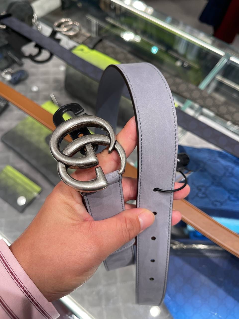 GG Marmont belt with shiny buckle
