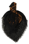 'Cassandre' scarf with leopard pattern
