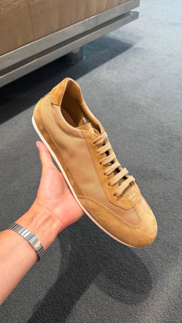 Suede and Re-Nylon Sneakers