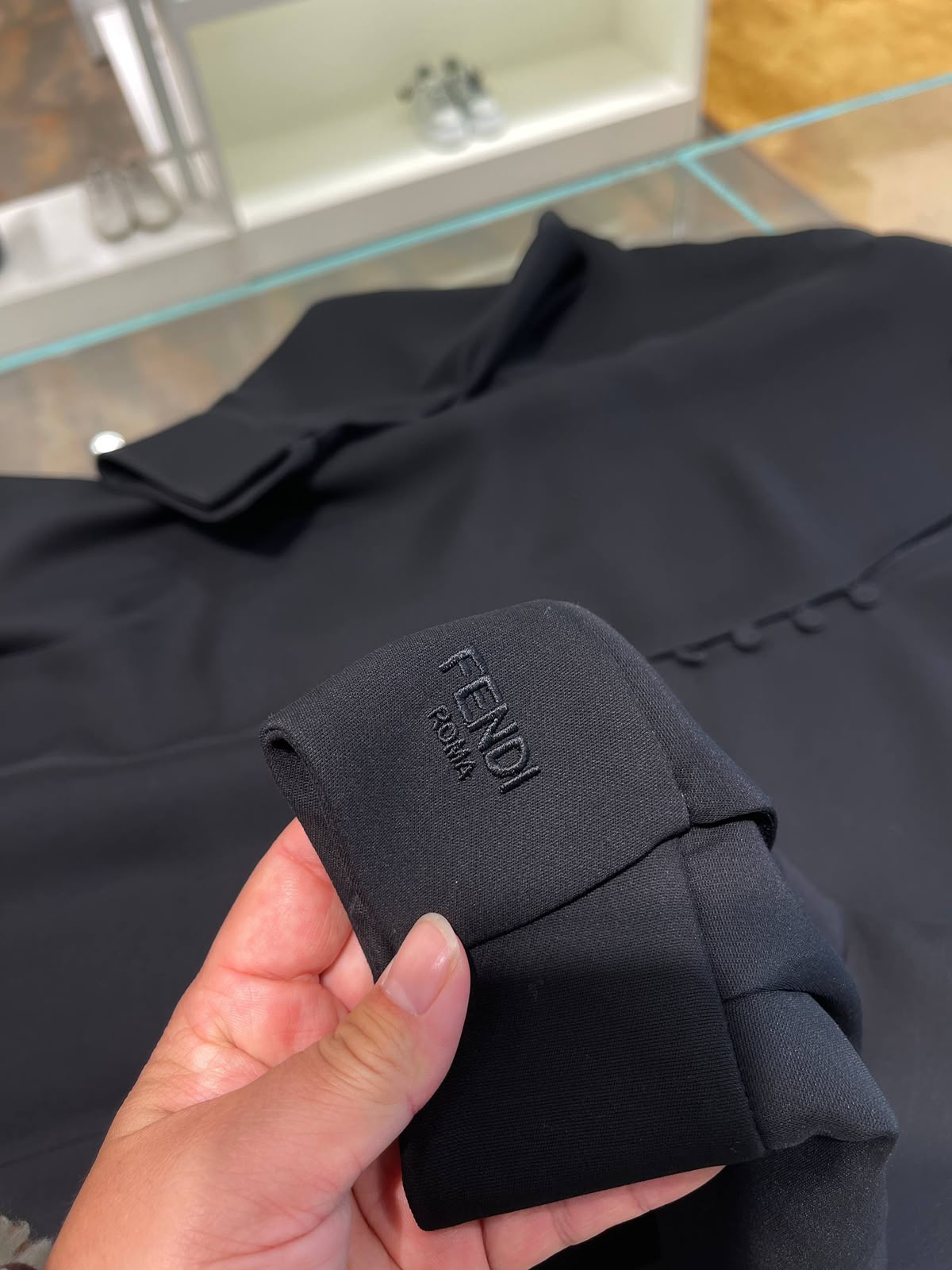 Roma Black Crepe Dress
