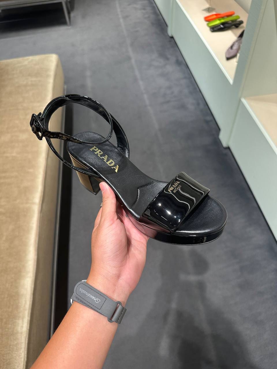 Patent Leather Platform Sandals