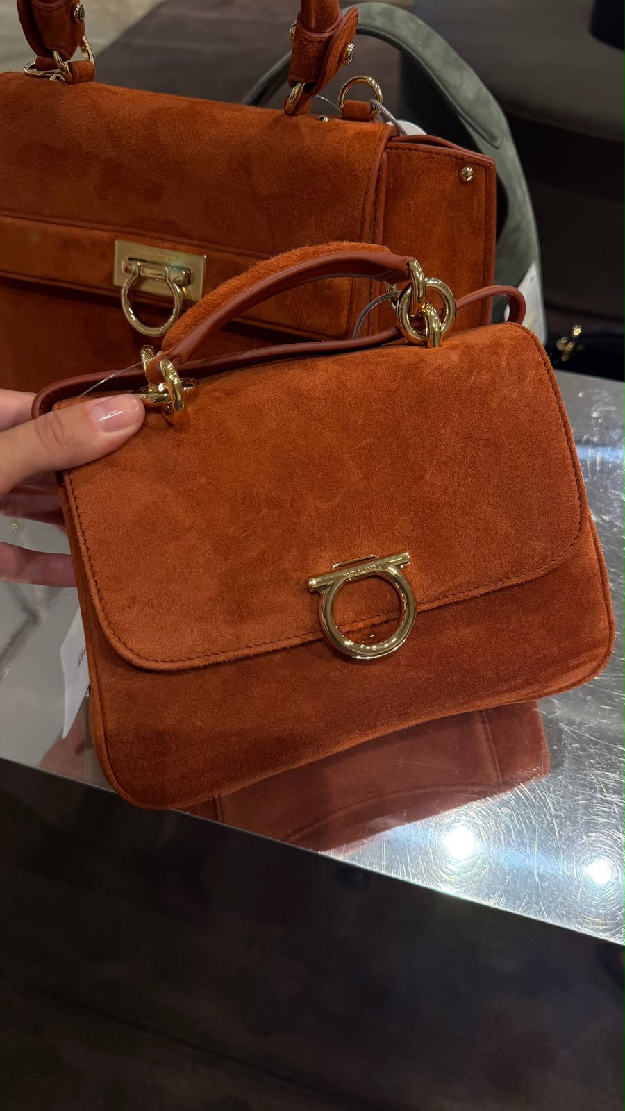Gancini Top Handle Bag
