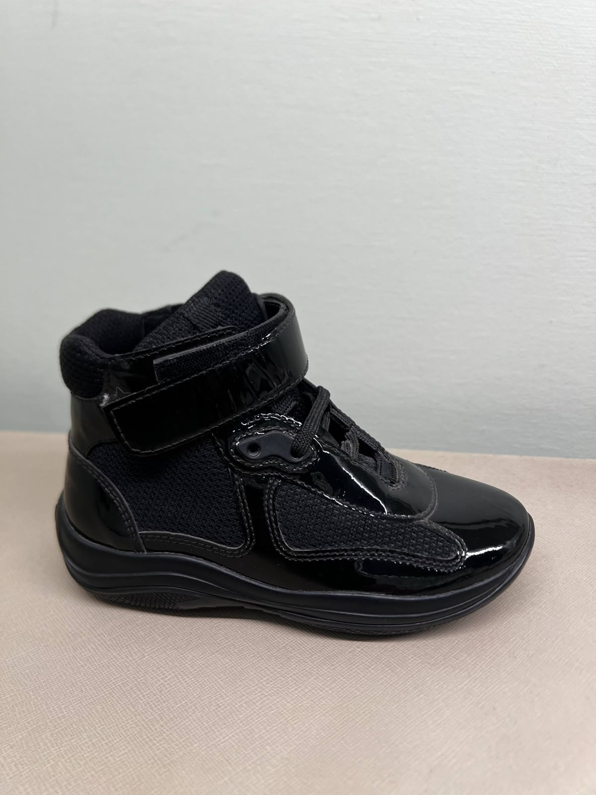 Kids' High-Top Patent Leather Sneakers
