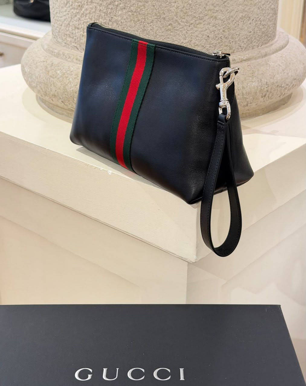 Ophidia leather pouch