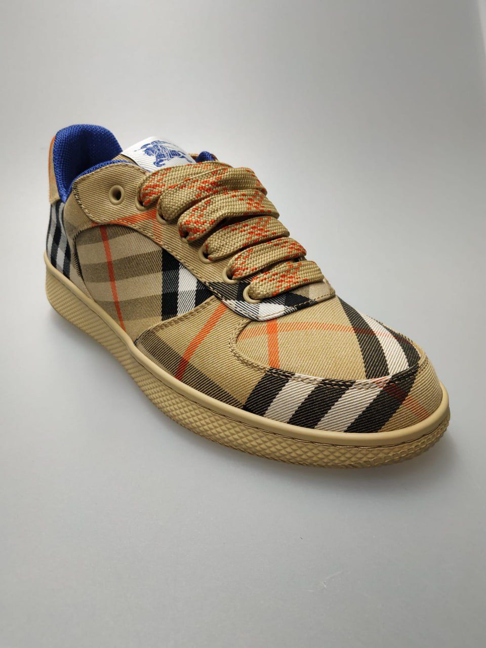 Vintage Check Cotton Sneakers