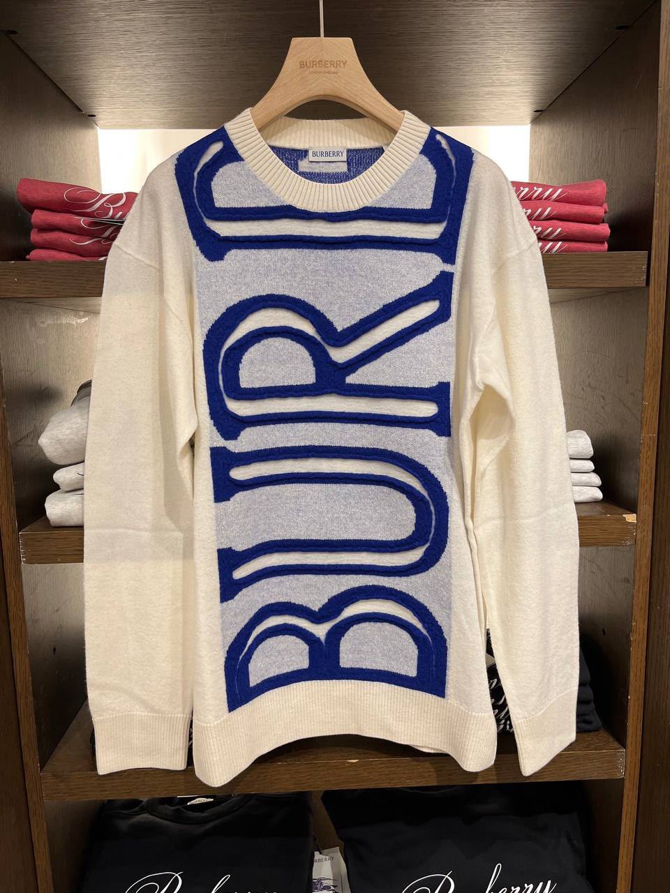 Logo Intarsia Wool Blend Sweater