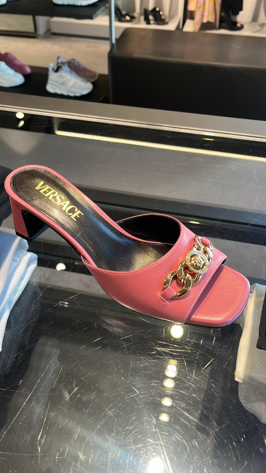 La Medusa Chain Slide Sandals