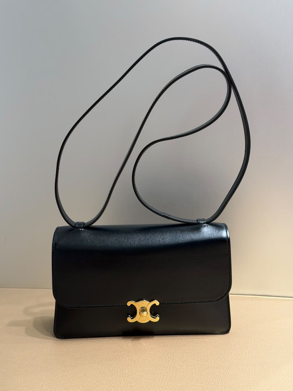 Teen Triomphe Bag in Shiny Calfskin