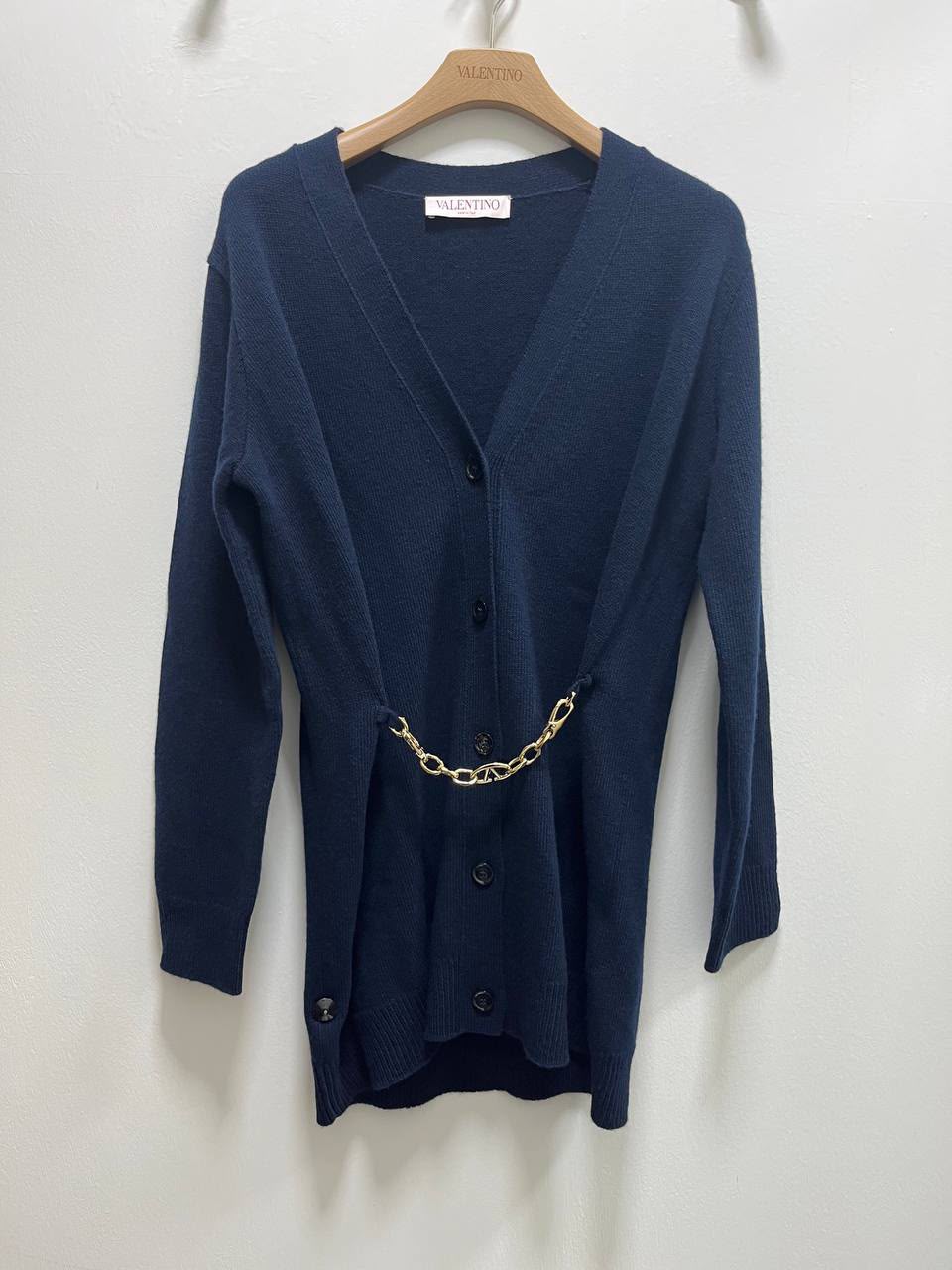 VLogo Signature Chain-Detail Cardigan