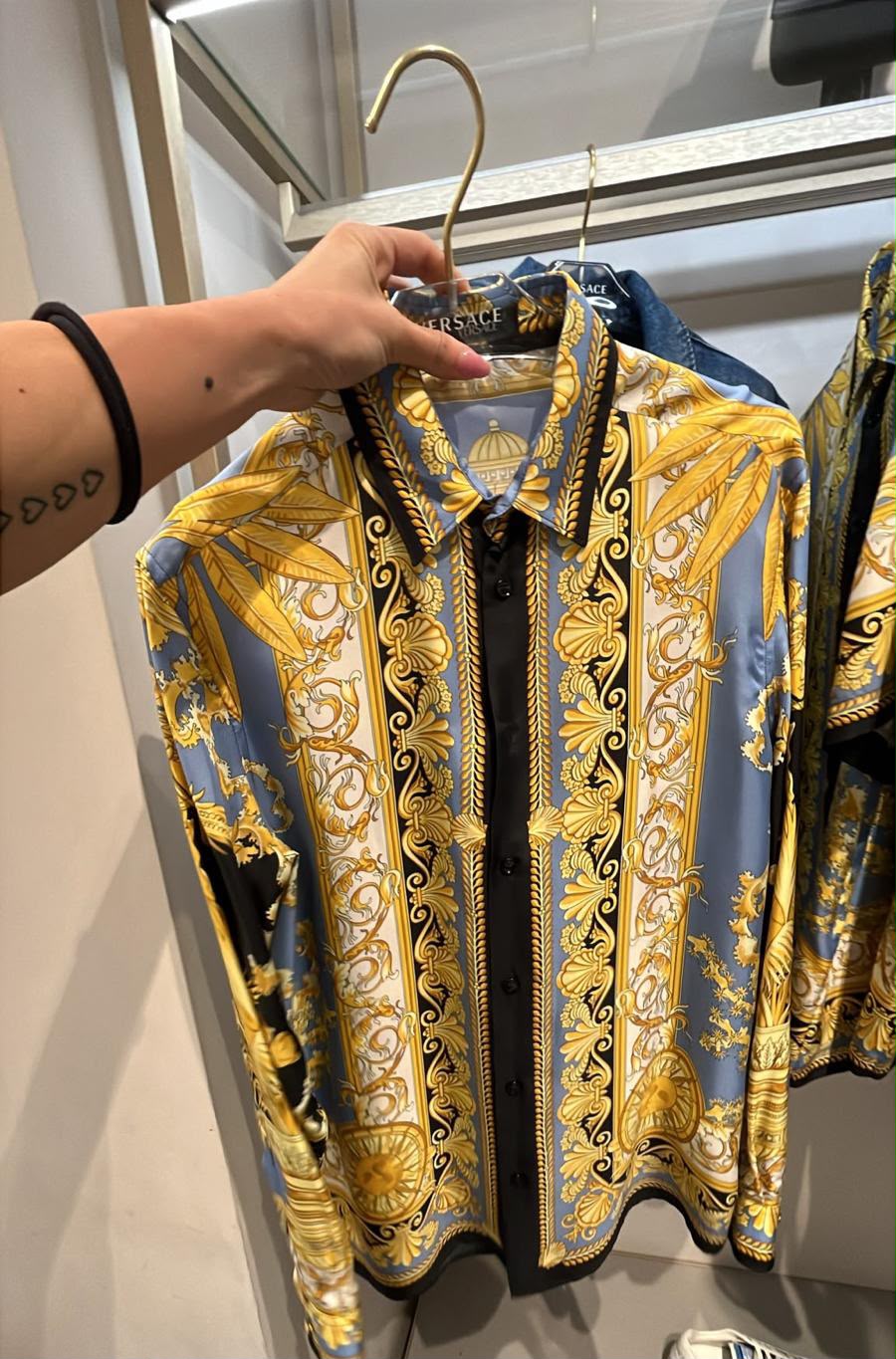 Barocco Print Silk Shirt