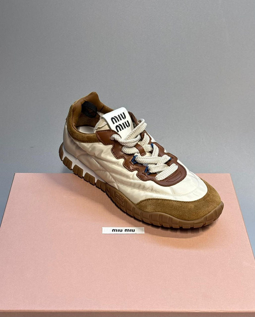 Technical Fabric and Suede Sneakers