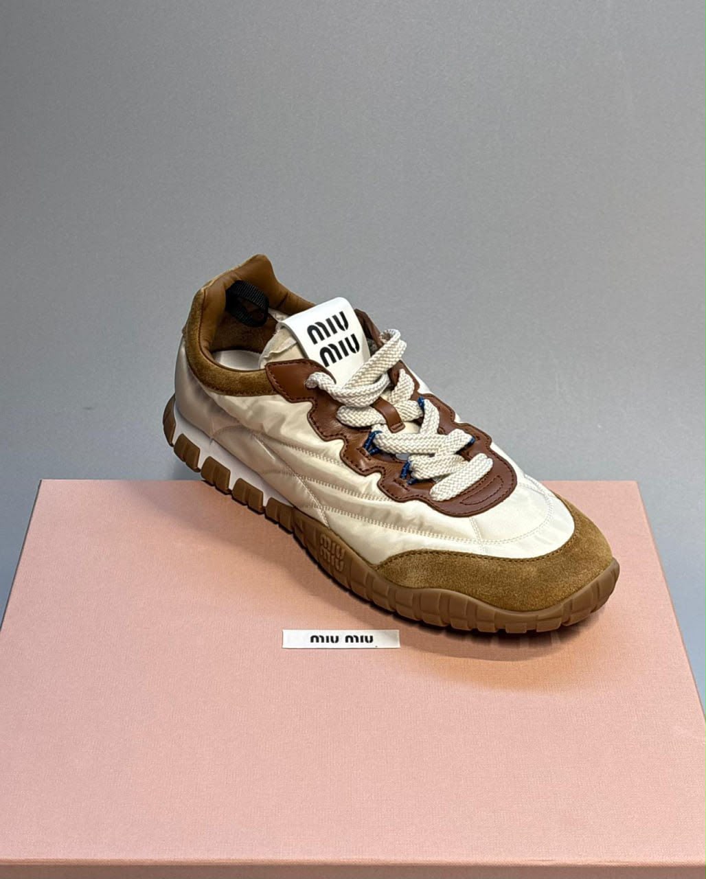 Technical Fabric and Suede Sneakers
