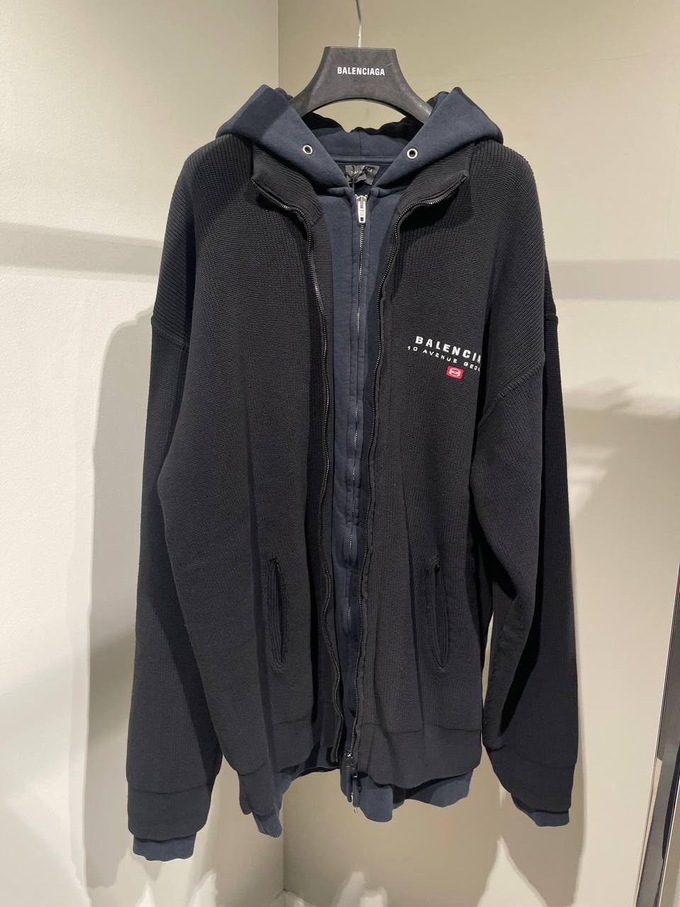 Layered Zip-Up Hoodie