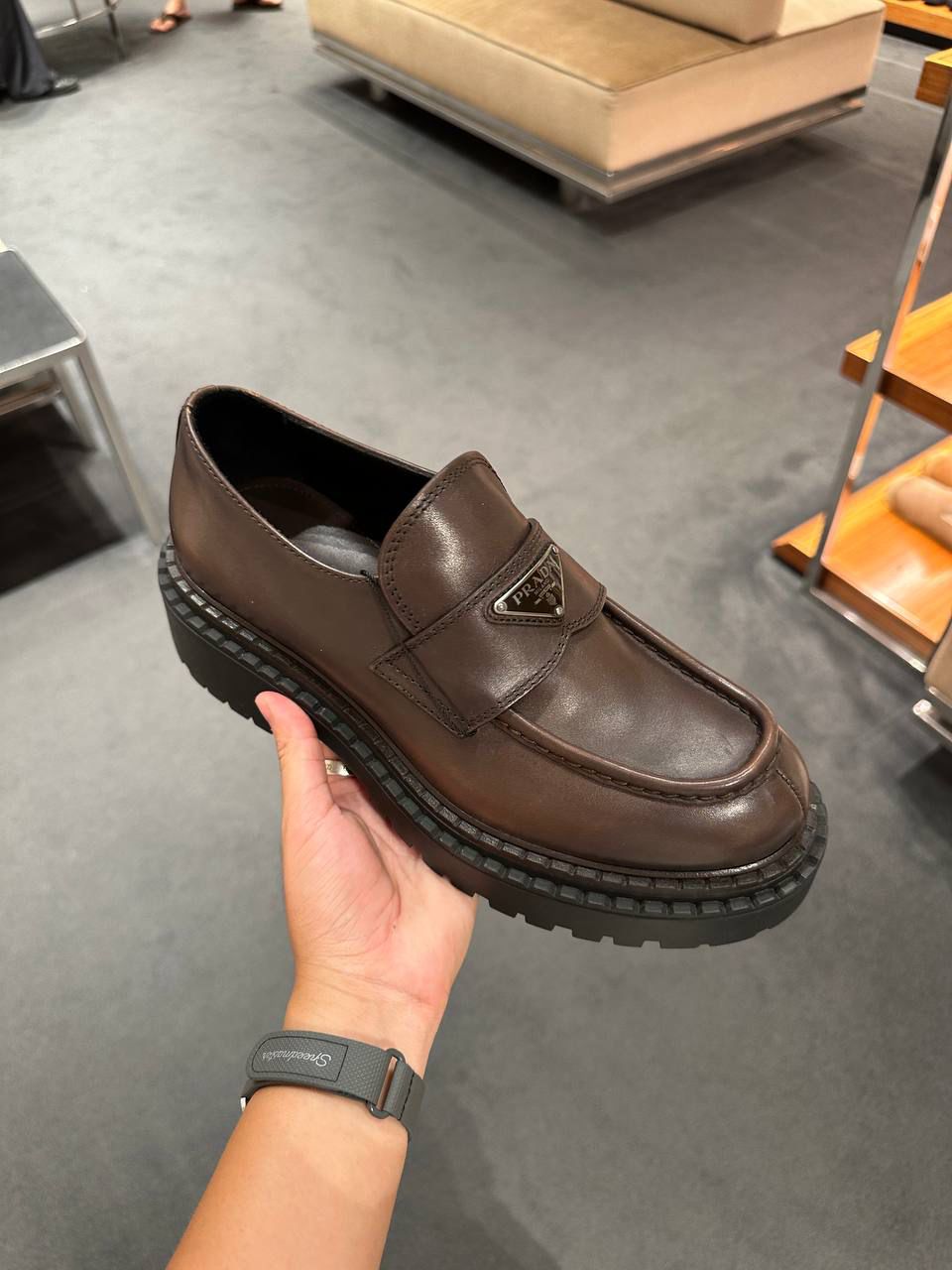 Brushed Leather Loafers