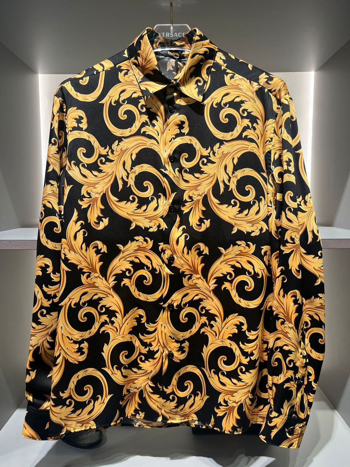 Barocco Print Silk Shirt