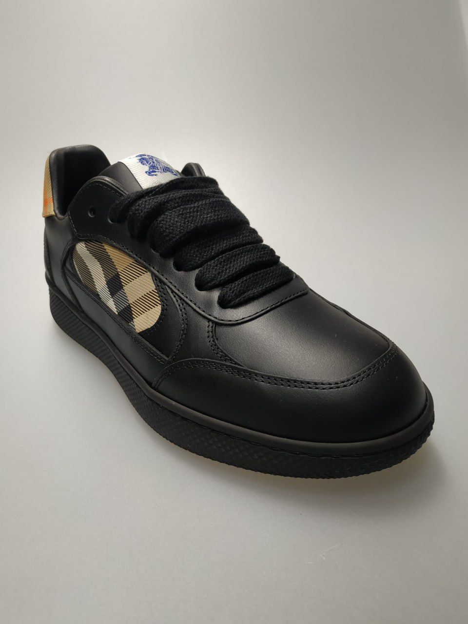 Vintage Check Cotton Sneakers