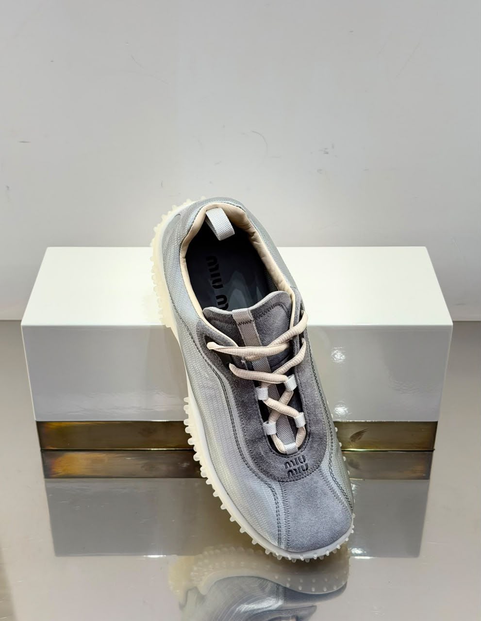 Suede and Fabric Sneakers