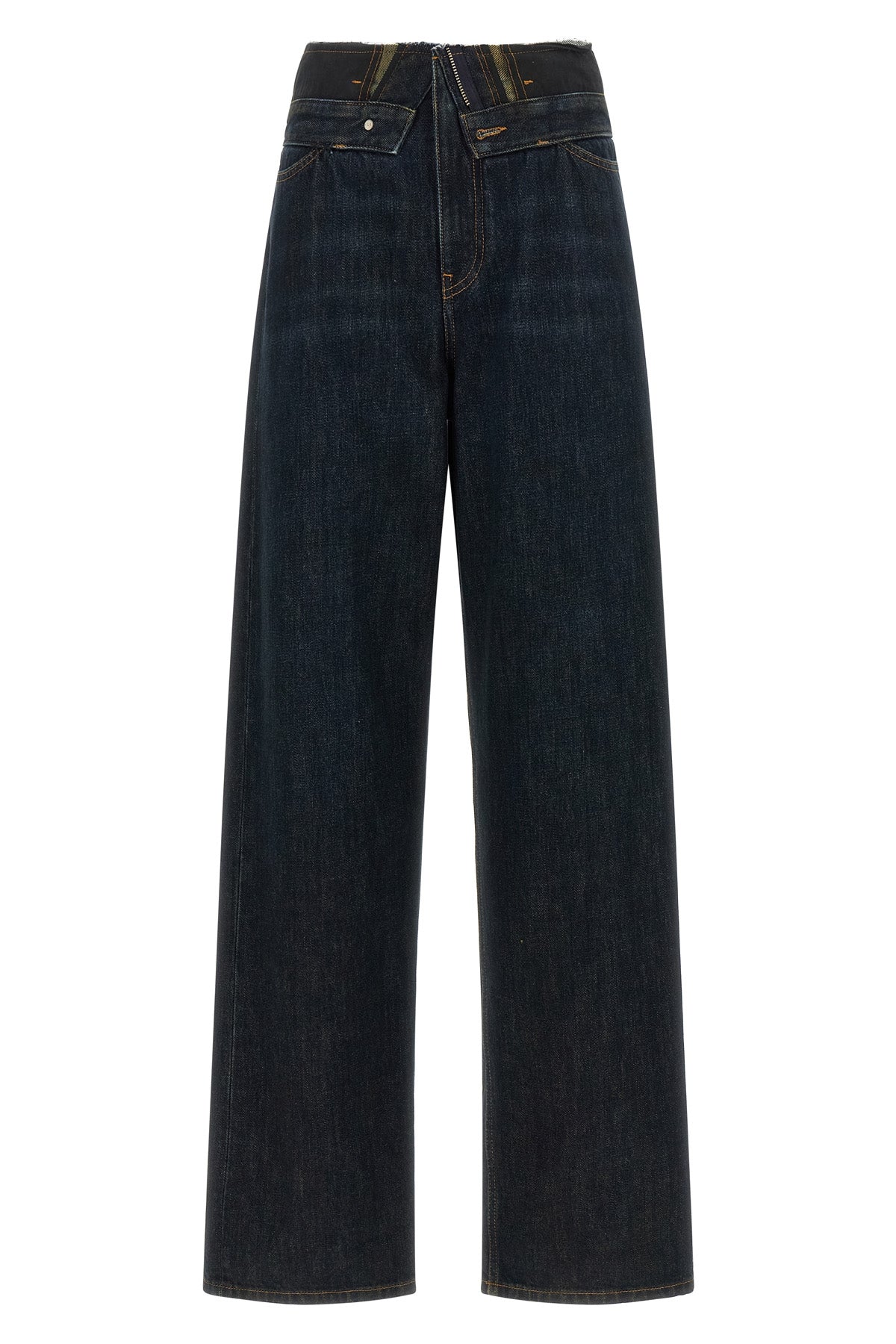 Raw cut waist jeans