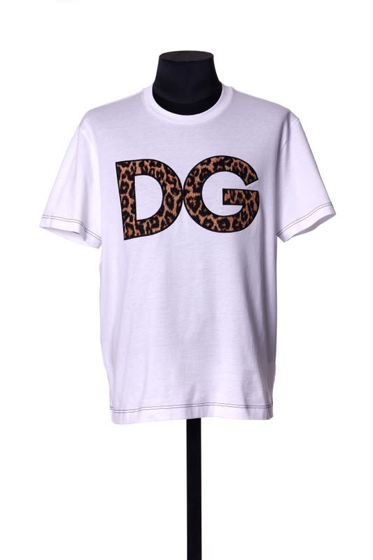 DG Logo T-shirt in Jersey with Leopard Print