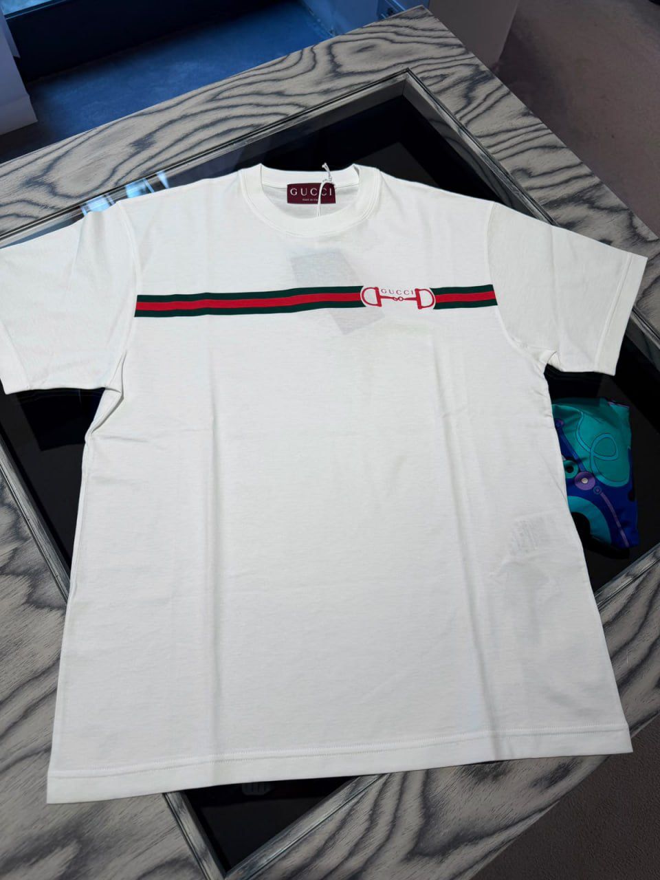 Web and Horsebit Print T-shirt