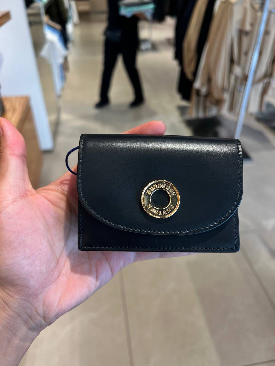 Small Leather Folding Card Case