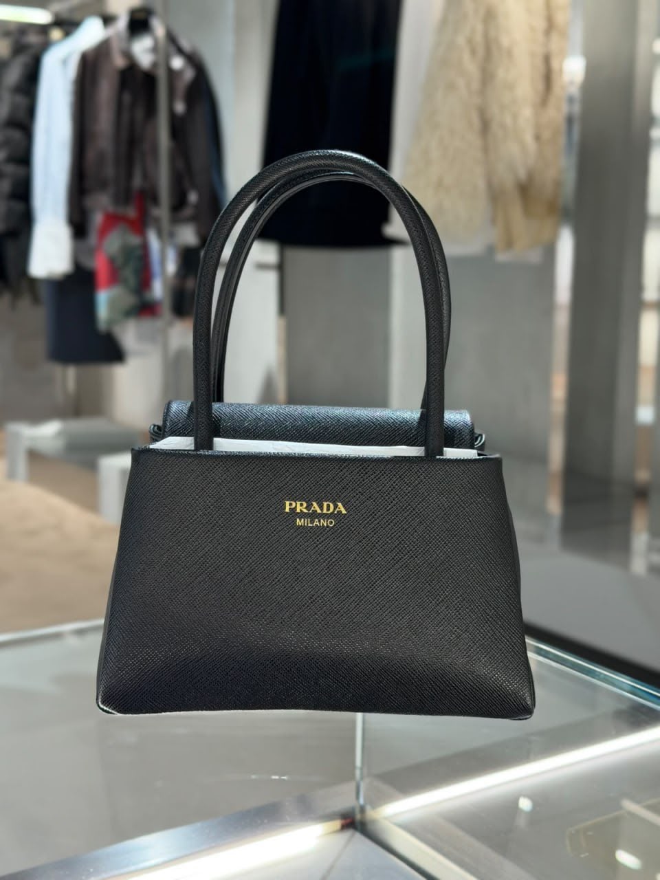 Saffiano Leather Mini Bag