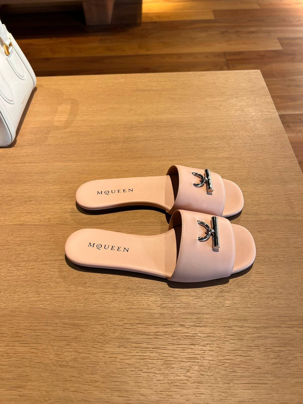 Alexander McQueen Seal Logo Slide Sandals