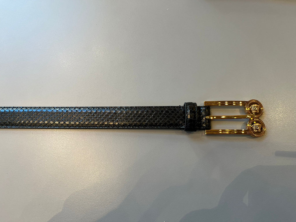 Medusa Head Leather Shoulder Strap