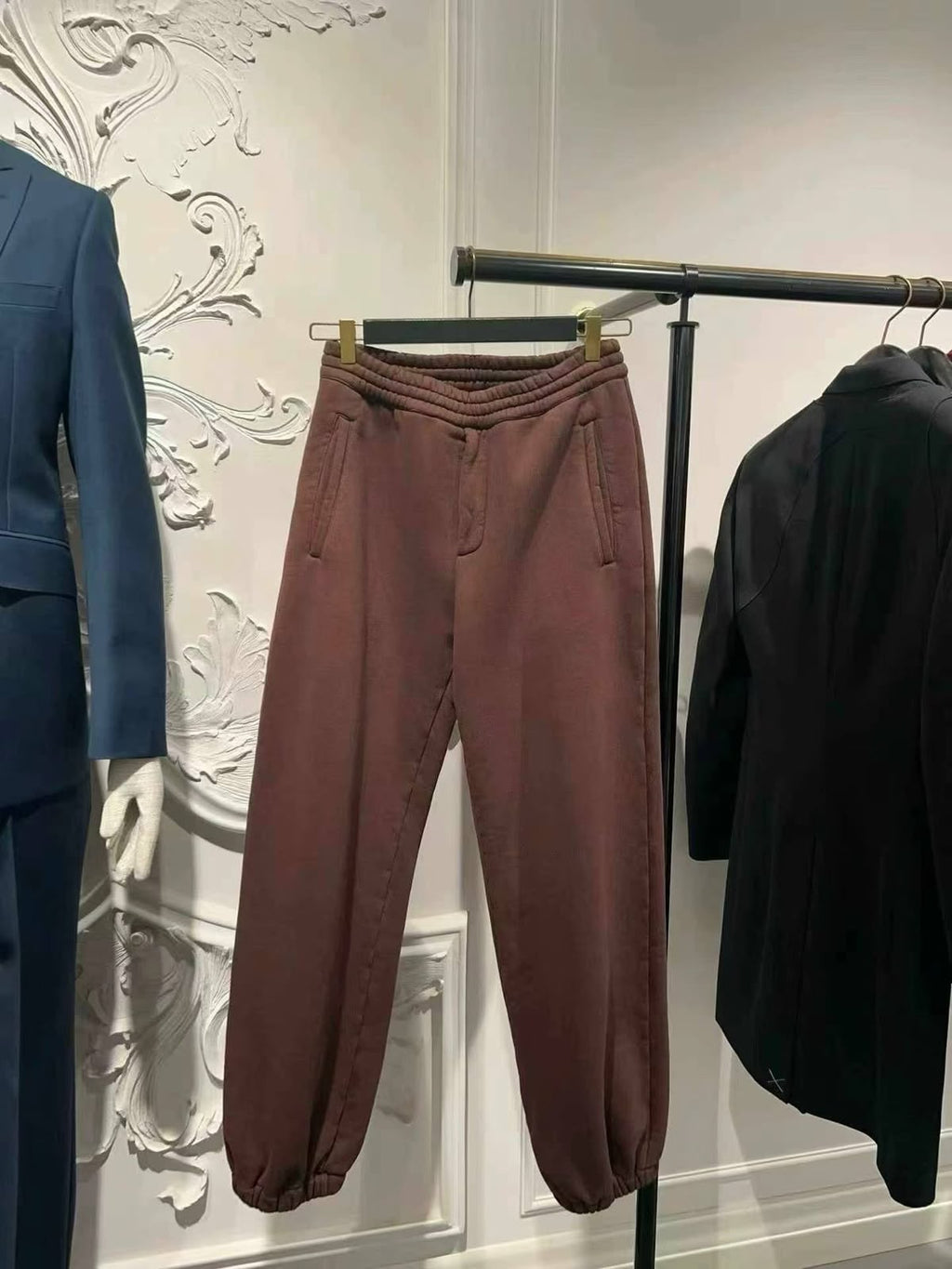 Garment-Dyed Sweatpants with Contrast Pocket