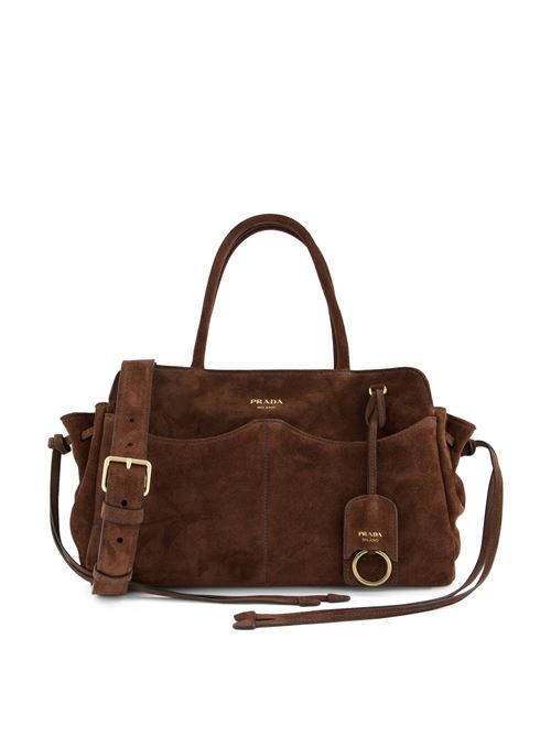 Borsa realizzata in pelle scamosciata