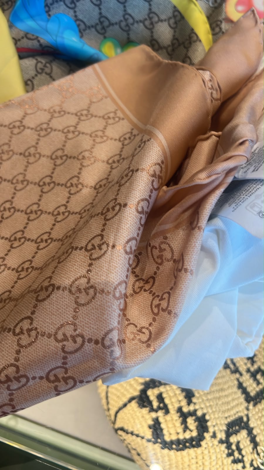 GG Monogram Silk Scarf