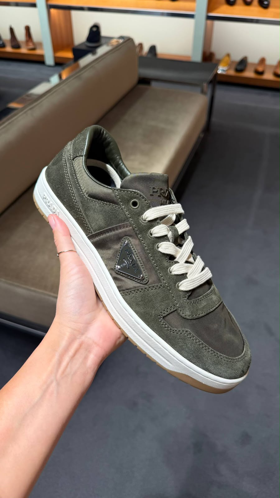 Downtown Suede and Re-Nylon Sneakers